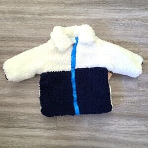 First Impressions faux sherpa reversible jacket Size 6-9 months